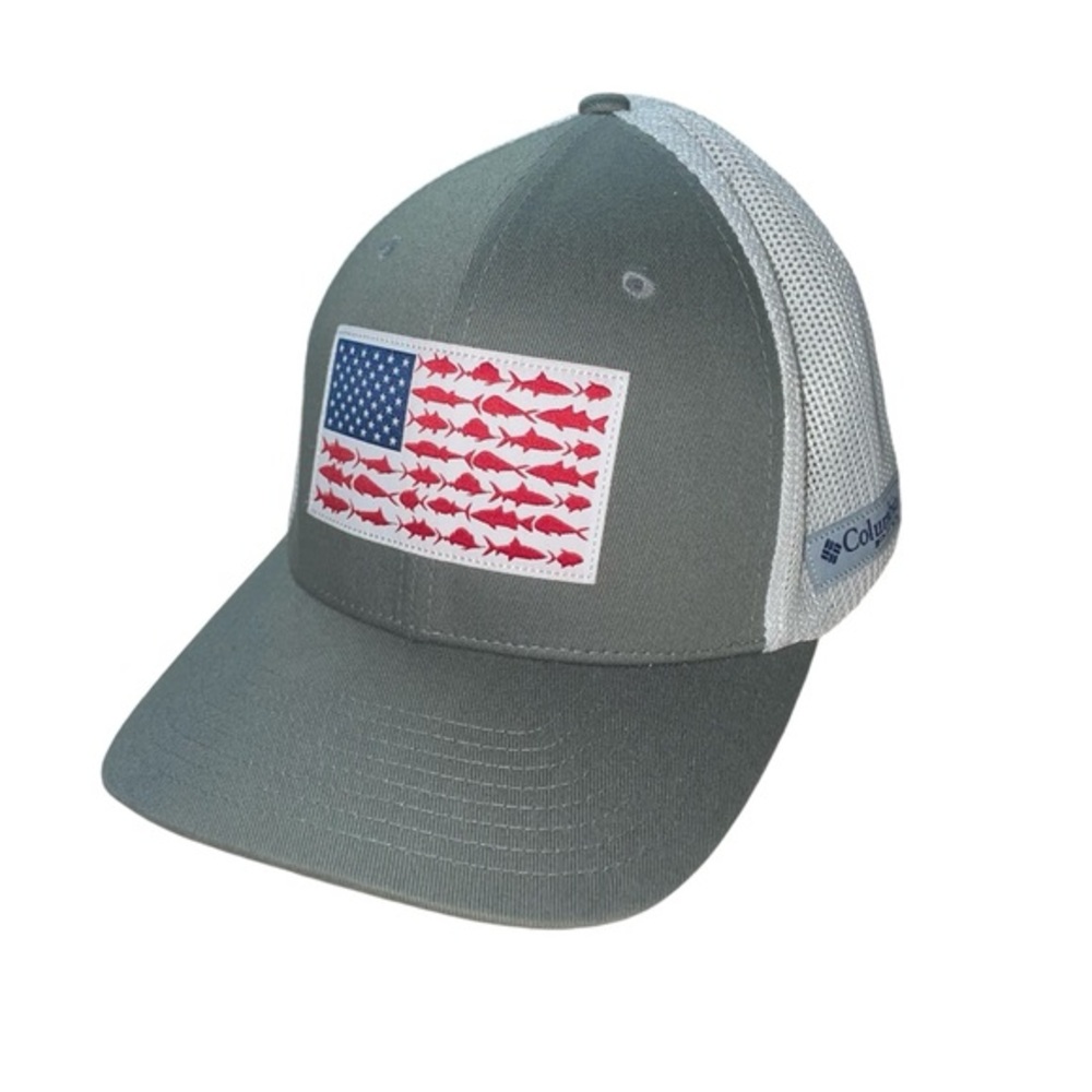 Columbia PFG Fish Flag Mesh Ball Cap - High Crown